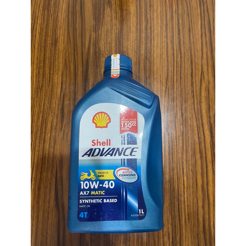 Jual Oli Mesin Shell Advance AX7 Scooter / Matic 10W/40 Isi 1 Liter ...