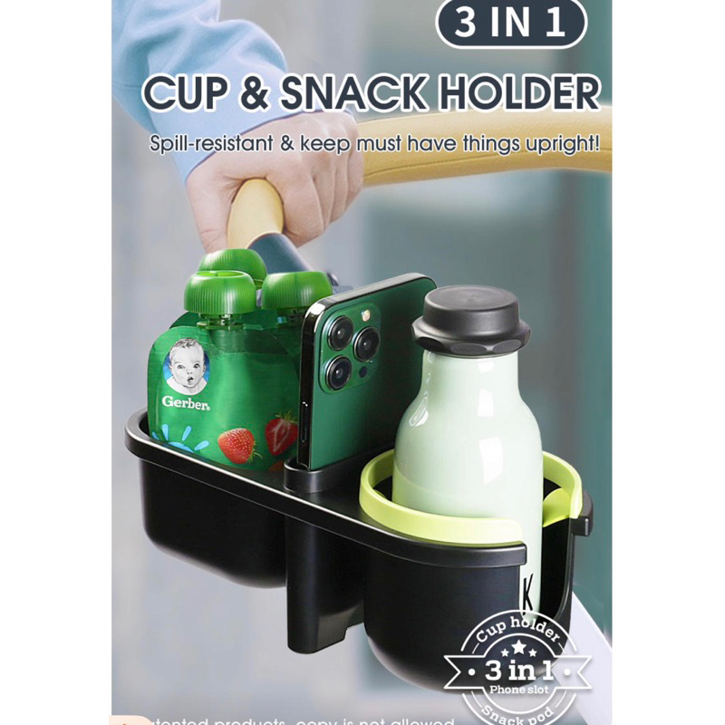 Jual 3in1 Stroller Cup Phone Holder Snack Pod Botol Susu Minum Bayi ...