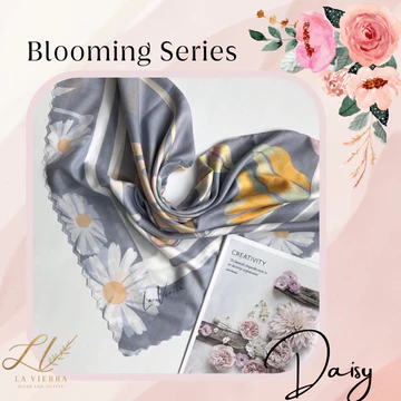La Vierra Blooming Series Hijab Segiempat Printing