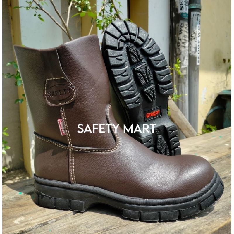 Jual Sepatu Safety Pria Boot KING Gregor Ujung besi Shoes Boot Proyek