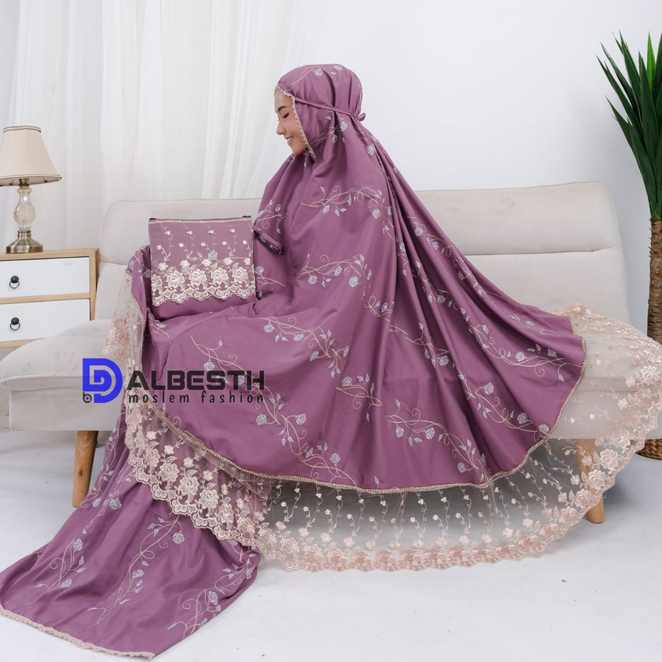 Jual Mukena Dewasa Teratai Tulip Katun Silk Jumbo Terbaru Kualitas