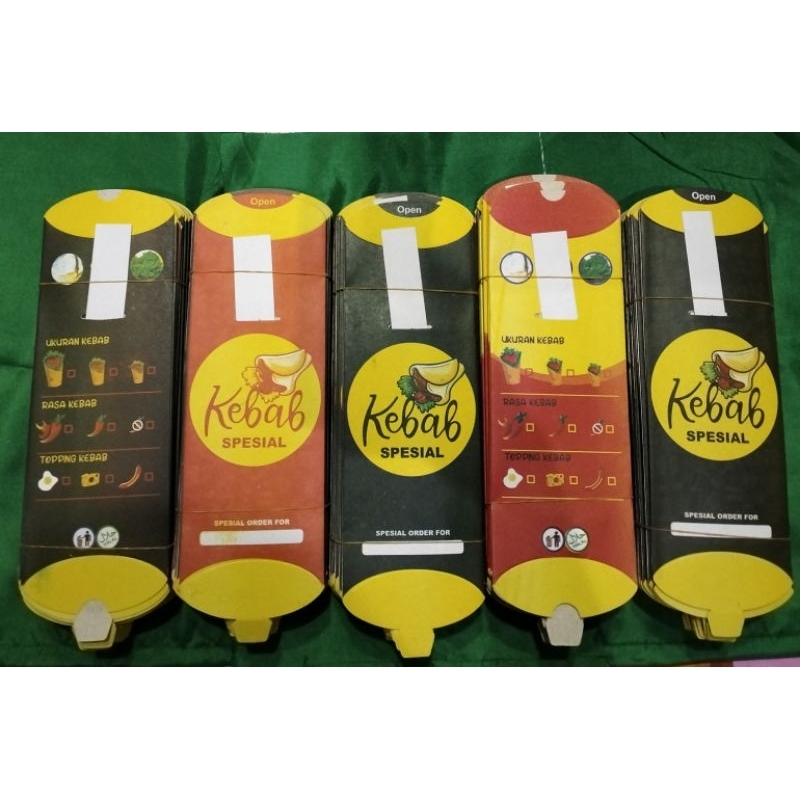 Jual 100 PCS BUNGKUS KEBAB TARIKAN / KOTAK KEBAB KRAFT UKURAN 24 x 9 CM ...