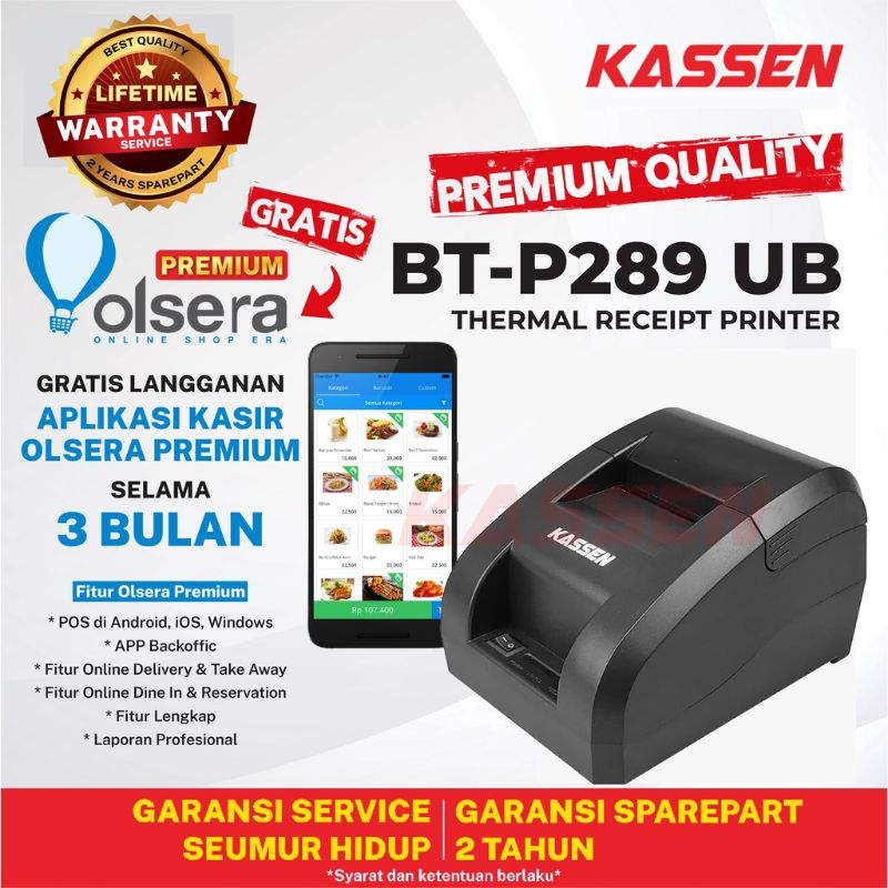 Jual Mini Printer Thermal Mm Kassen Bt P Bt P Usb Dan Bluetooth