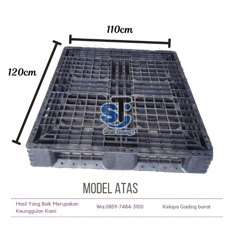 Jual Palet Plastik 120 X 110 X 15 Cm Pallet Plastik Kuat Tahan Lama Pallet Plastik Serbaguna 3018