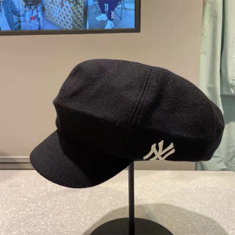 ★MLB Korea★ Basic Wool Newsboy Cap NY DCream 3ACB00346-50C ☆MLB Korea☆ Basic Wool Newsboy Cap NY DCream 3ACB00346-50C