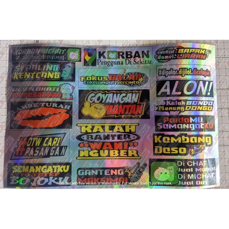 Jual Sticker Racing Pack Kata Kata | Shopee Indonesia