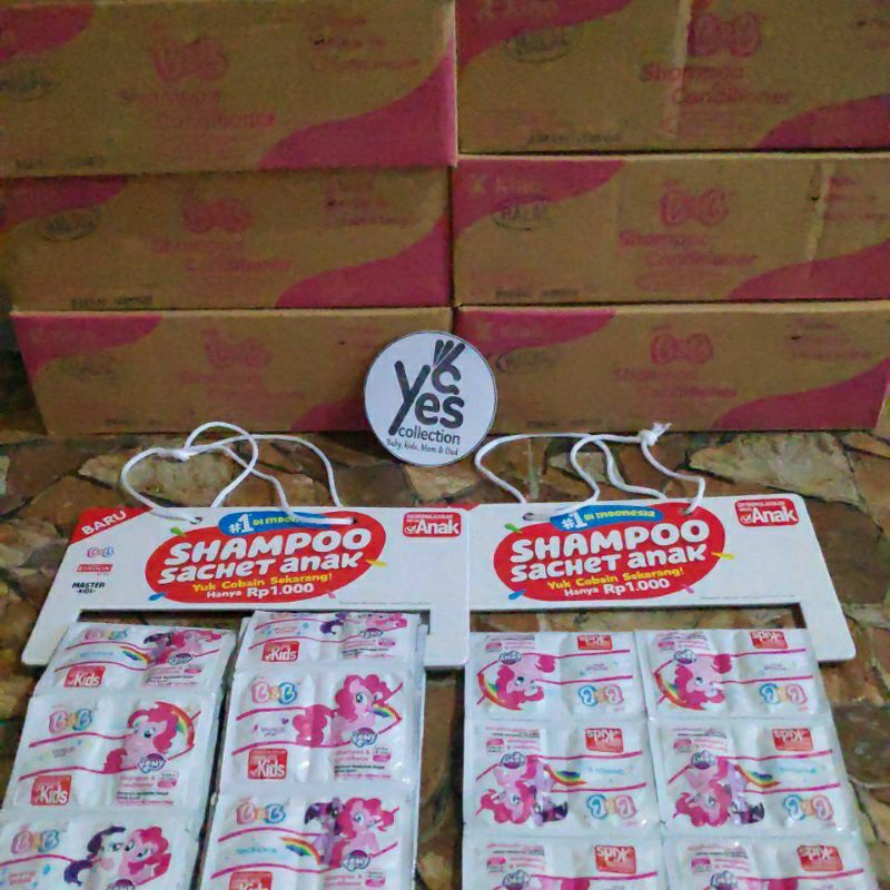 Jual Shampoo & Conditioner B&B Kids 1 KARTON isi 10 Rencengan Kardus