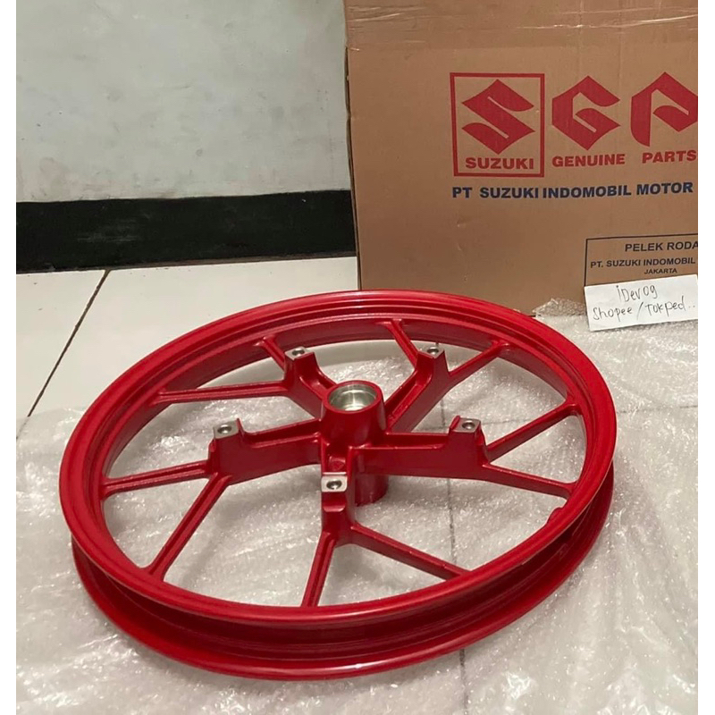 Jual Rims Wheel Velg Depan Hitam Merah Biru Satria Fu Fi Raider R150 Fi ...