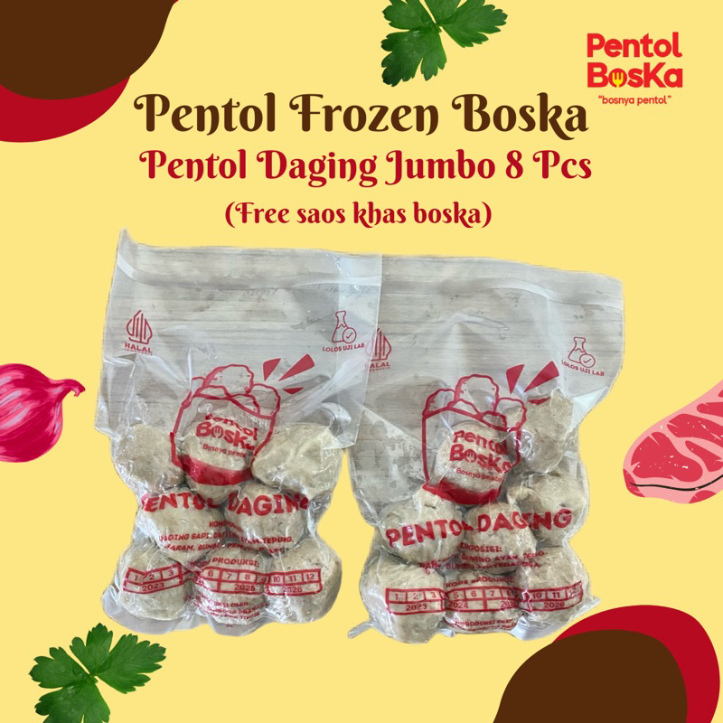 Jual Pentol Frozen Boska Pentol Daging Jumbo 7 Pcs Shopee Indonesia