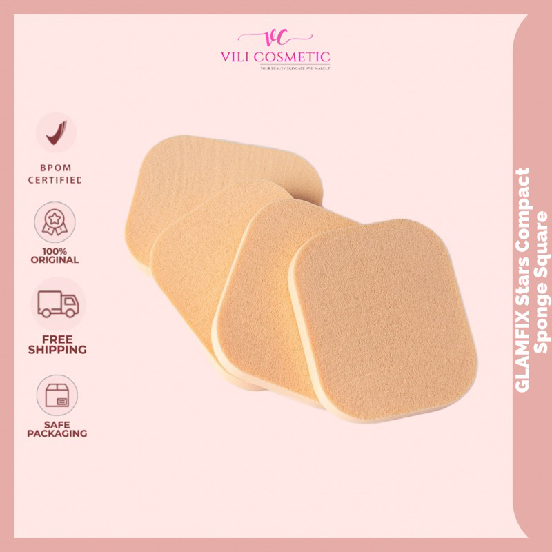 Jual GLAMFIX Stars Compact Sponge Square | Shopee Indonesia