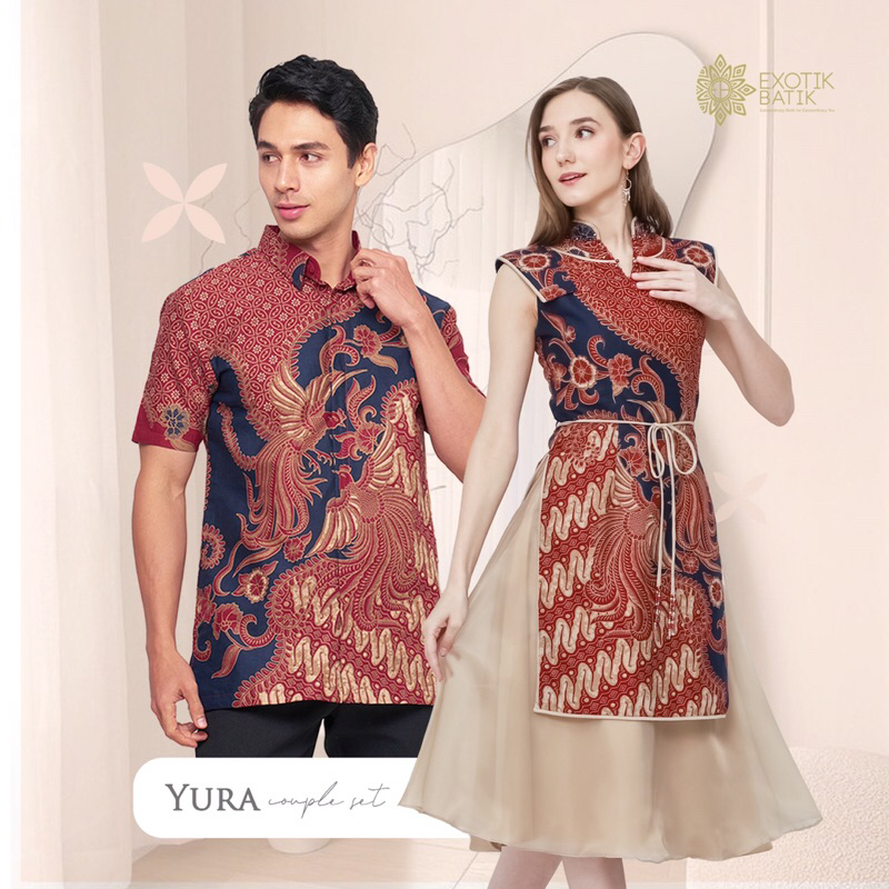 Jual Yura Batik Rok + Atasan dan kemeja Couple set/Batik Pesta/Batik ...