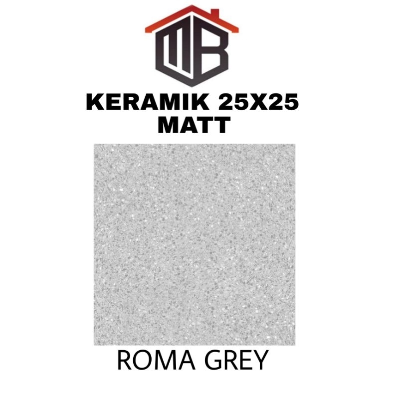 Jual Keramik kamar mandi 25x25 Asia tile Roma grey kw2 | Shopee Indonesia