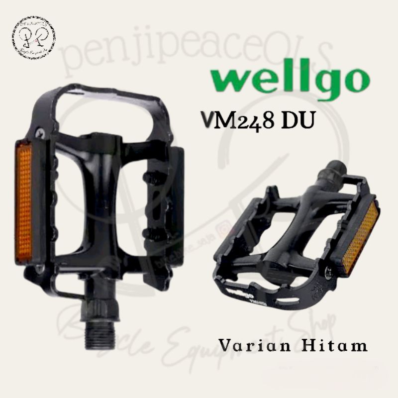 Pedal Wellgo M195 alloy bearing pedal wellgo VM248DU sepeda gowes drat besar