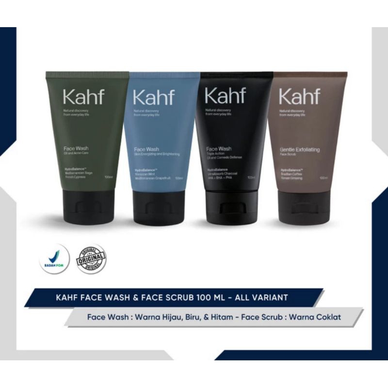 Jual Kahf Face Wash&Face Scrub Oil And Acne Care 100 ML Shopee Indonesia