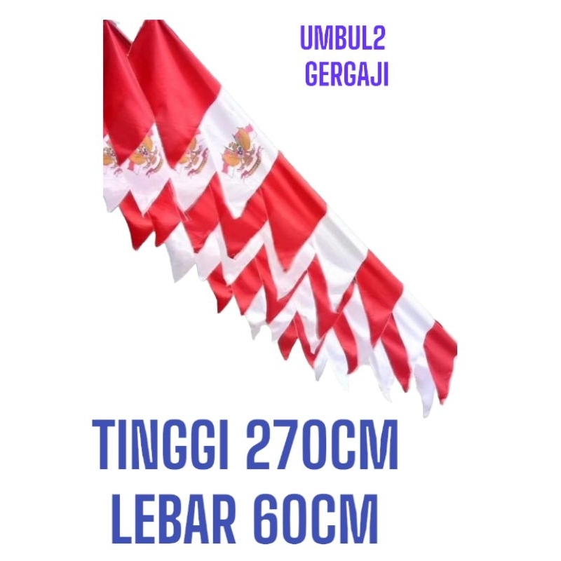 Jual UMBUL2 GERGAJI MERAH PUTIH/BENDERA UMBUL UMBUL WARNA WARNI 8MATA 2 ...