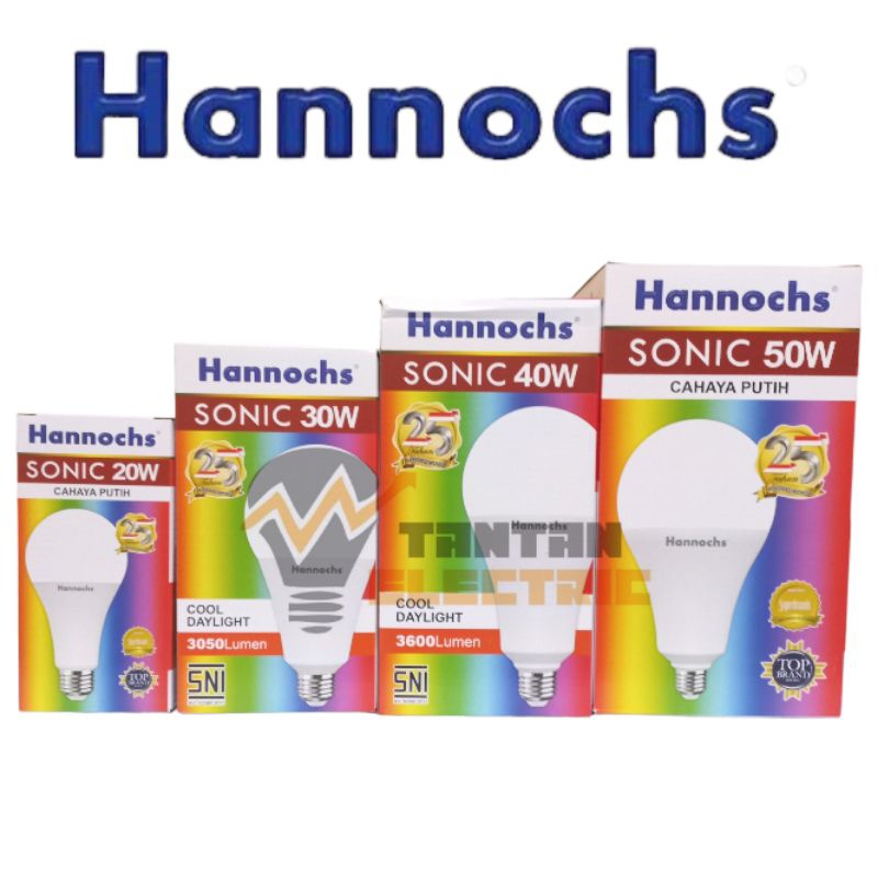 Jual Lampu Led HANNOCHS SONIC 20w 30w 40w 50w / Led Bulb Hannochs Sonic ...