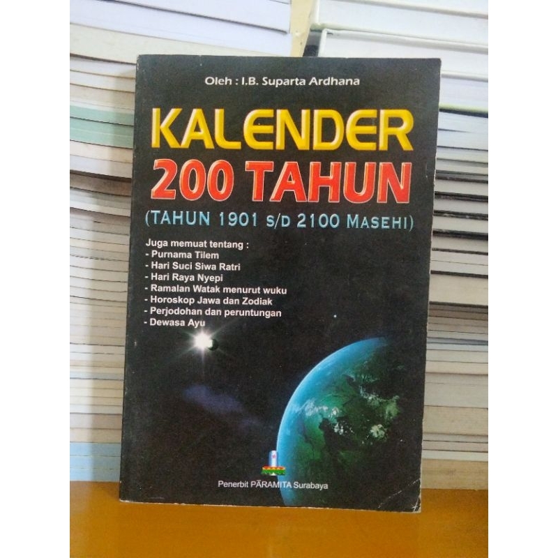 Jual Buku Kalender 200 tahun (tahun 1901 s/d 2100 Masehi)  Shopee 