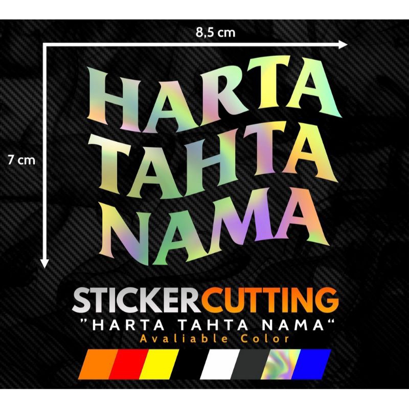 Jual Sticker Cutting Viral Harta Tahta Nama Hologram Sticker Harta Shopee Indonesia