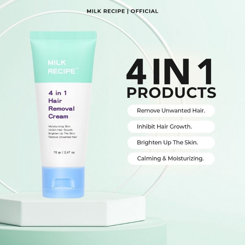 Jual Milk Recipe 4in1 Hair Removal Cream Pencabut Perontok Bulu Shopee Indonesia