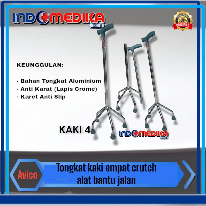 Jual Alat bantu Jalan kaki 4 / Tongkat bantu jalan / Tongkat kaki 4