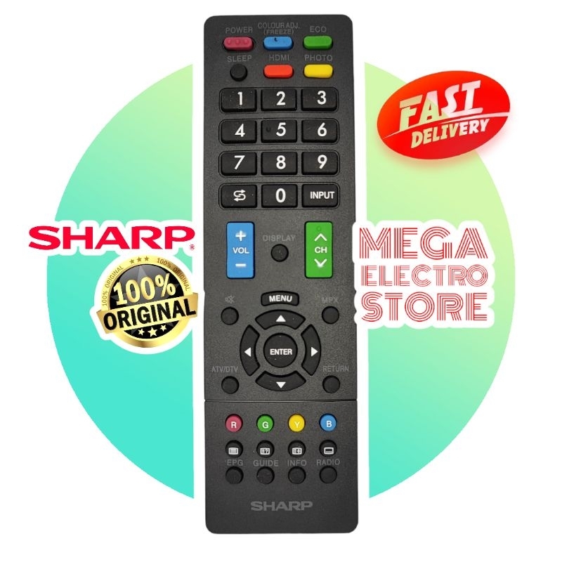 Jual Remote Tv Sharp Aquos Led Lcd Besar Original B Shopee Indonesia