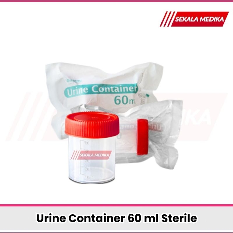 Jual Urine Container 60 Ml Sterile Pot Urin Tutup Merah / Pcs | Shopee ...