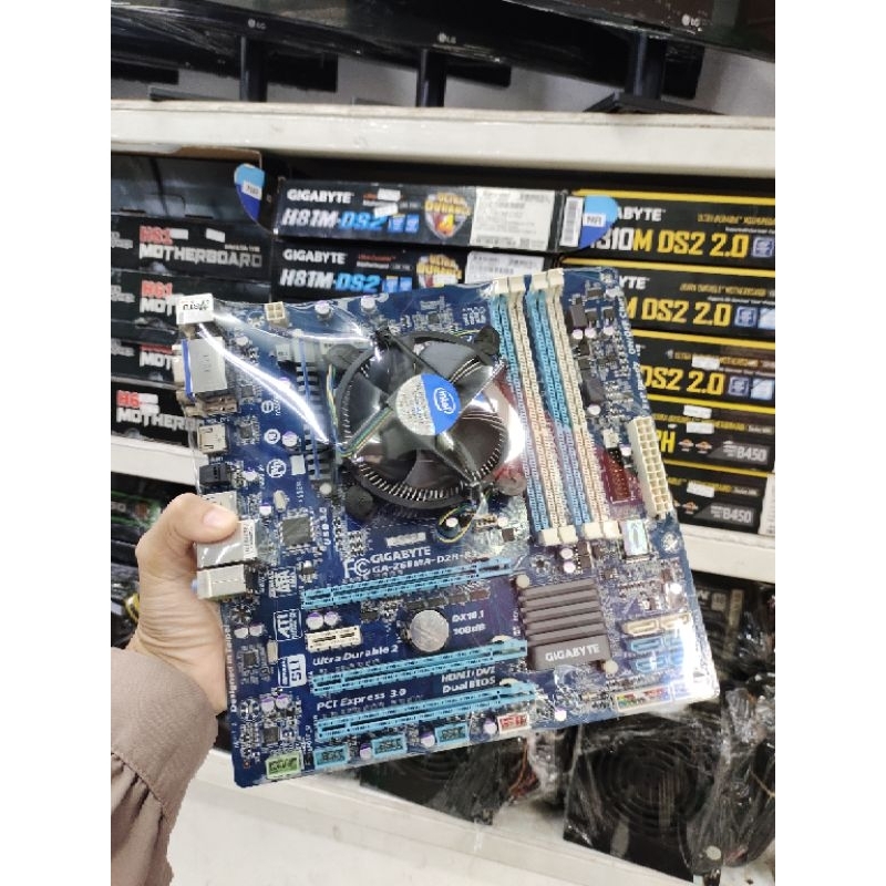 Jual mobo intel z68 gigabyte 4 slot ram + xeon 3450 | Shopee Indonesia