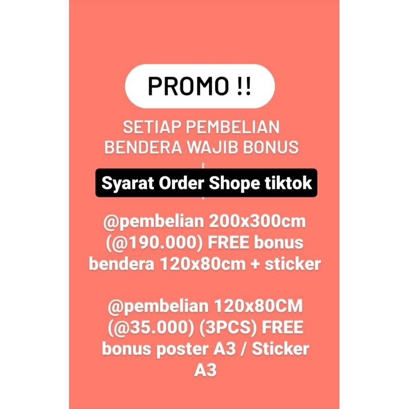 Jual BENDERA PISANG CUSTOM, KAOS FREE ONGKIR || BENDERA SEKOLAH ...