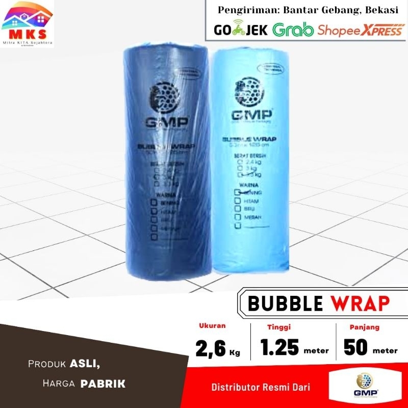 Jual BUBBLE WRAP GMP 125 CM X 50 METER 2,6 KG / BUBBLE WRAP GMP