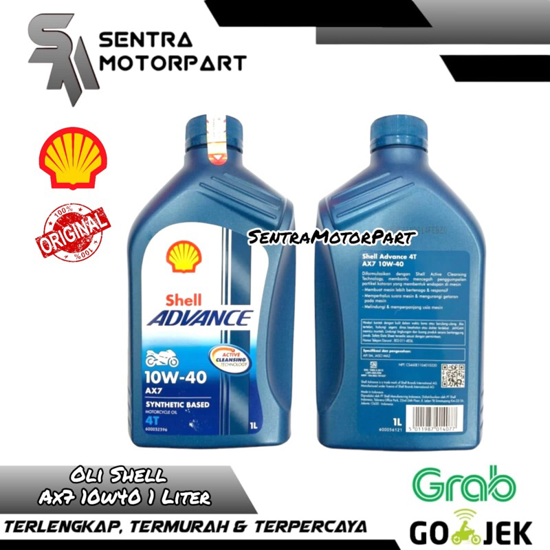 Jual Oli motor shell advance ax7 4t 10w 40 1000ml 1 liter | Shopee ...