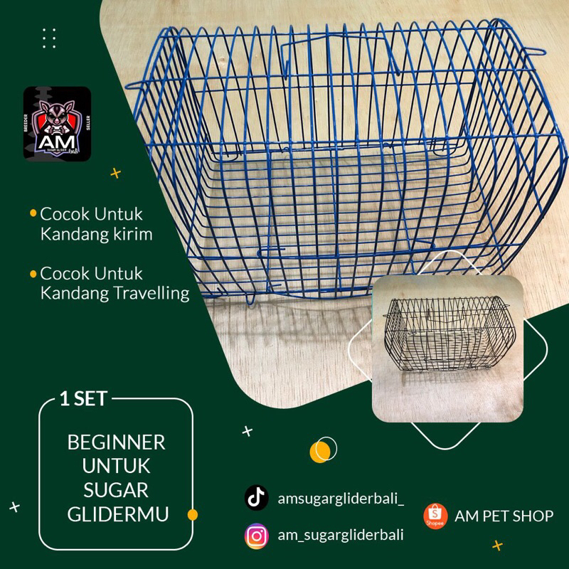 Jual Kandang Sugar Glider Traveling Kandang Jalan Jalan Sugar Glider Kandang Berpergian Size