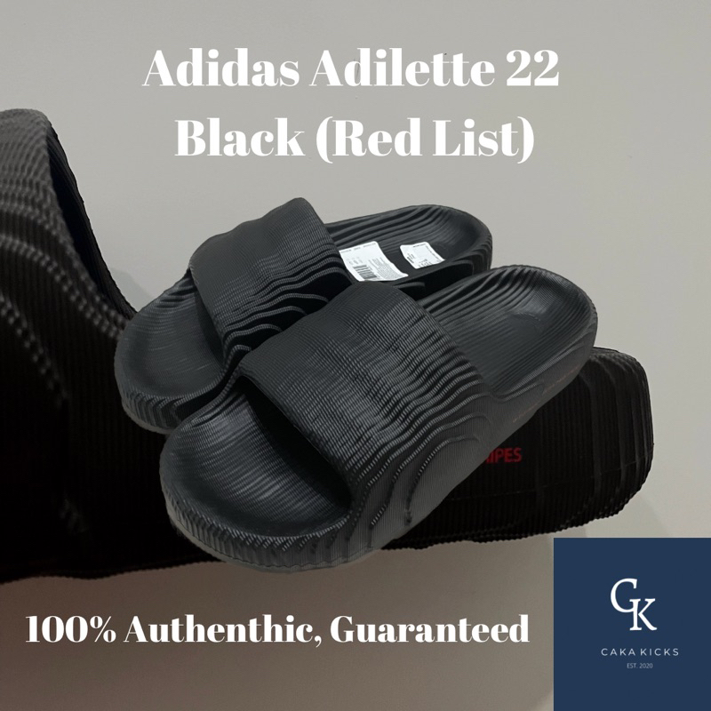 Jual Adidas Adilette Black (Red List) | Shopee Indonesia