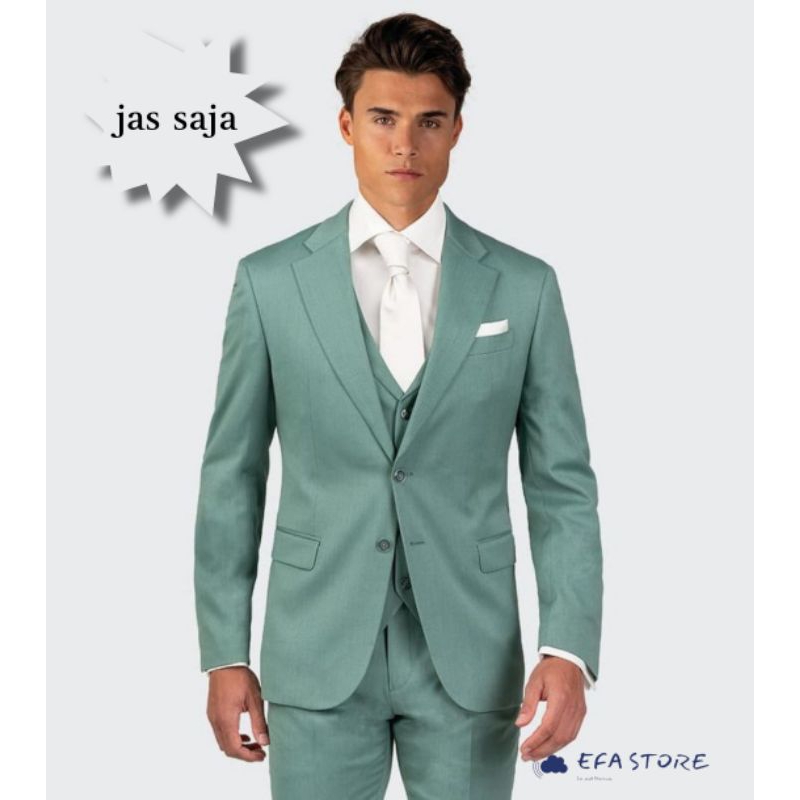 Jual Jas Blazer Pria Warna Hijau Sage Green Setelan Jas Dan Celana