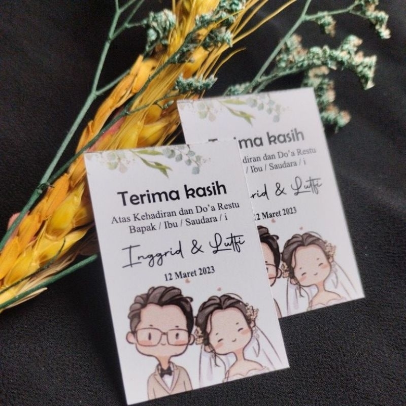 Jual kode 582 kartu ucapan kartu souvernir kartu ucapan terima kasih