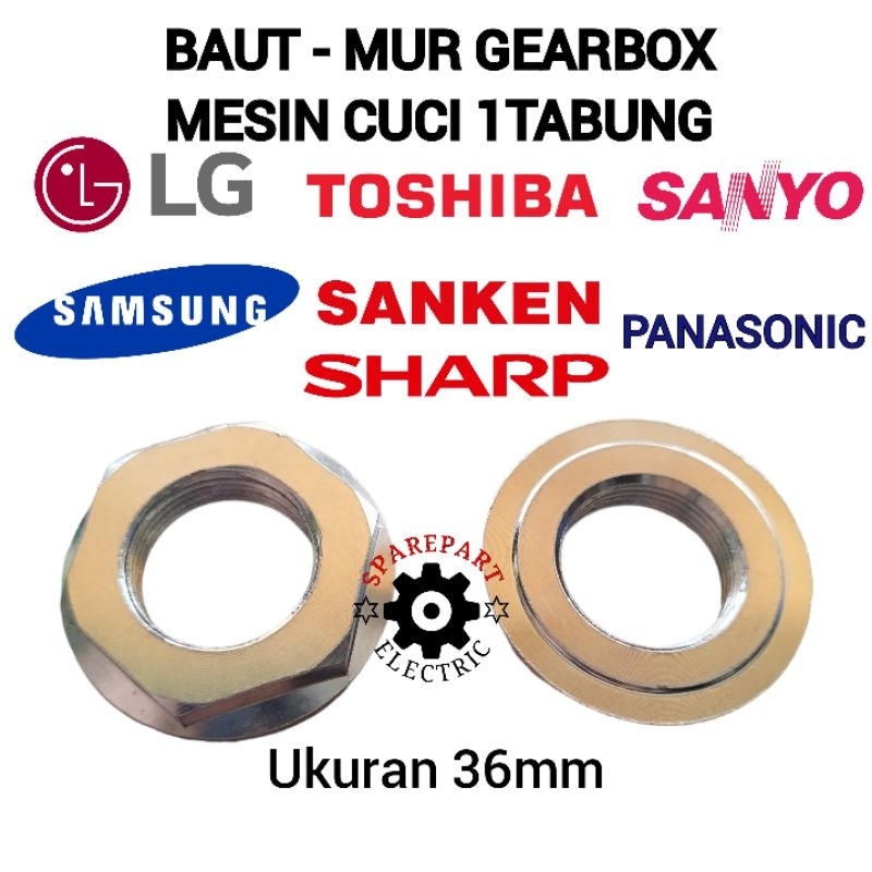 Jual MUR BAUT BUAT GEAR BOX MESIN CUCI 1 TABUNG TOP LOADING UNIVERSAL ...