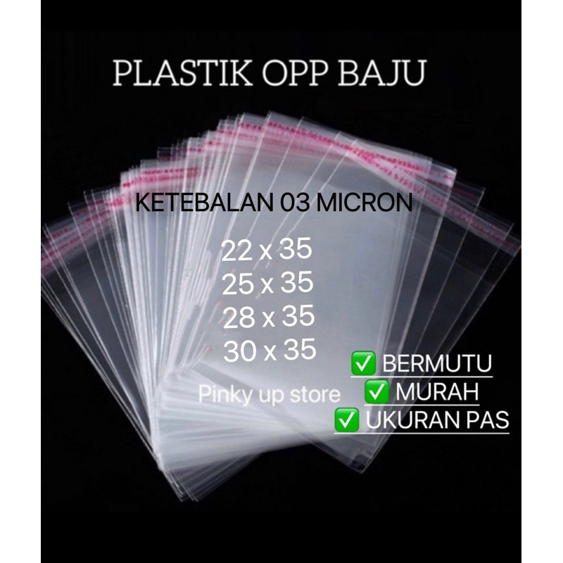 Jual Plastik Opp Baju Isi Shopee Indonesia