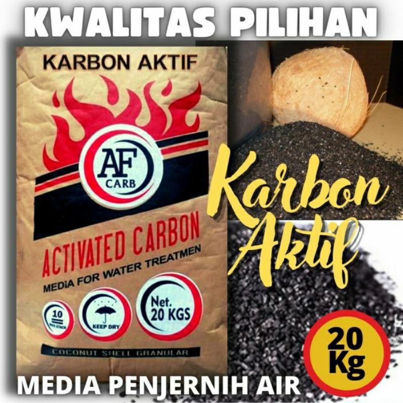 Jual Carbon Aktif Media Penjernih Air Kolam Sumur Filter Air Kapur