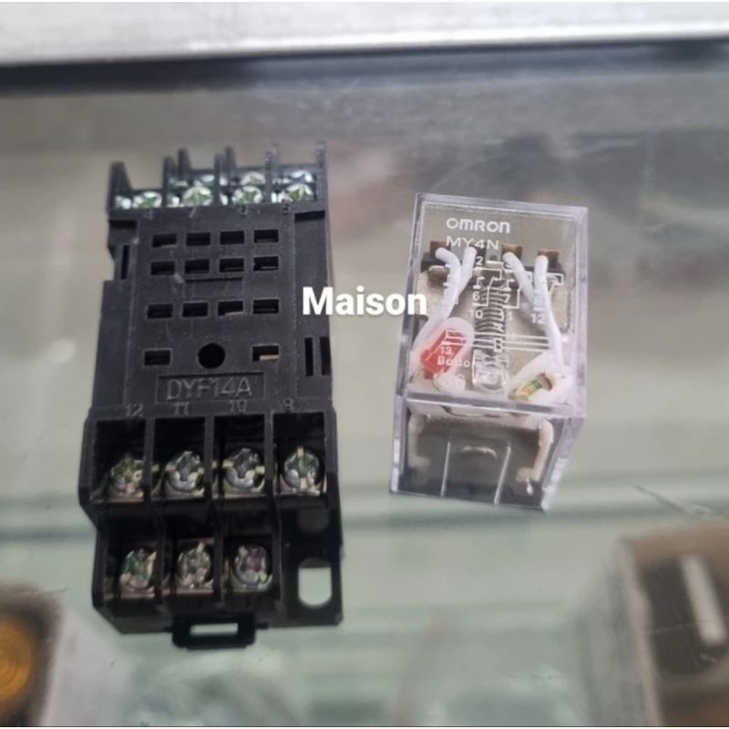 Jual Relay Omron MY4N 220V AC + Socket / my4n 220VAC Shopee Indonesia