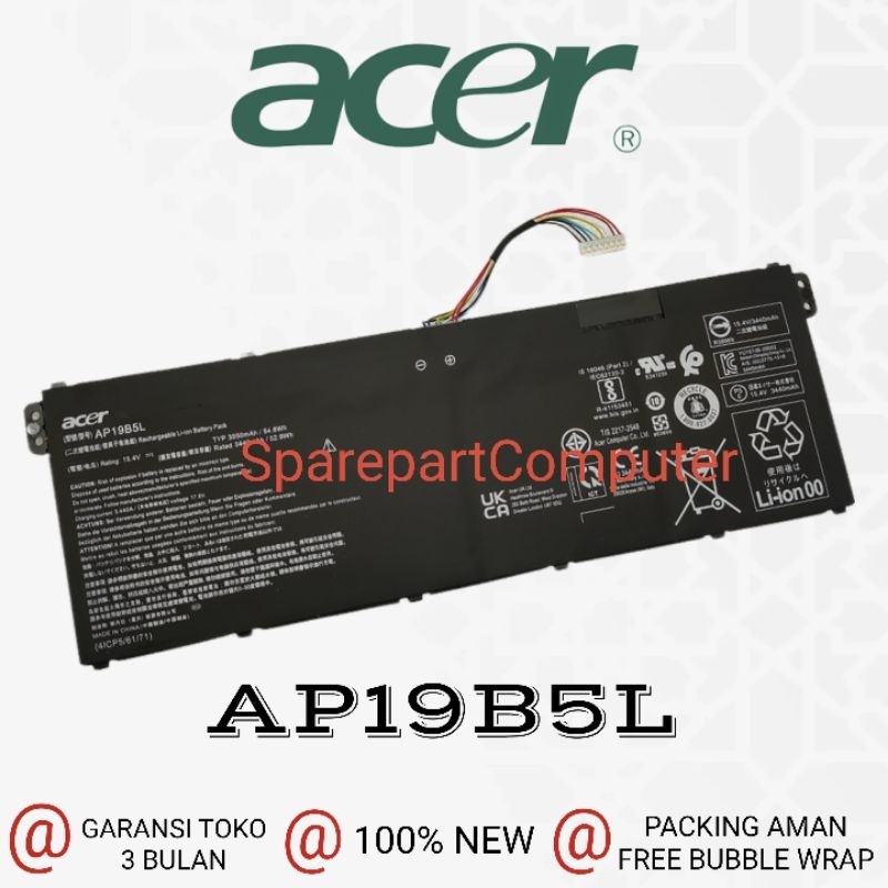 Jual Baterai Battery Ap19b5l Acer Aspire A315 58 A517 52 A715 41 A715 
