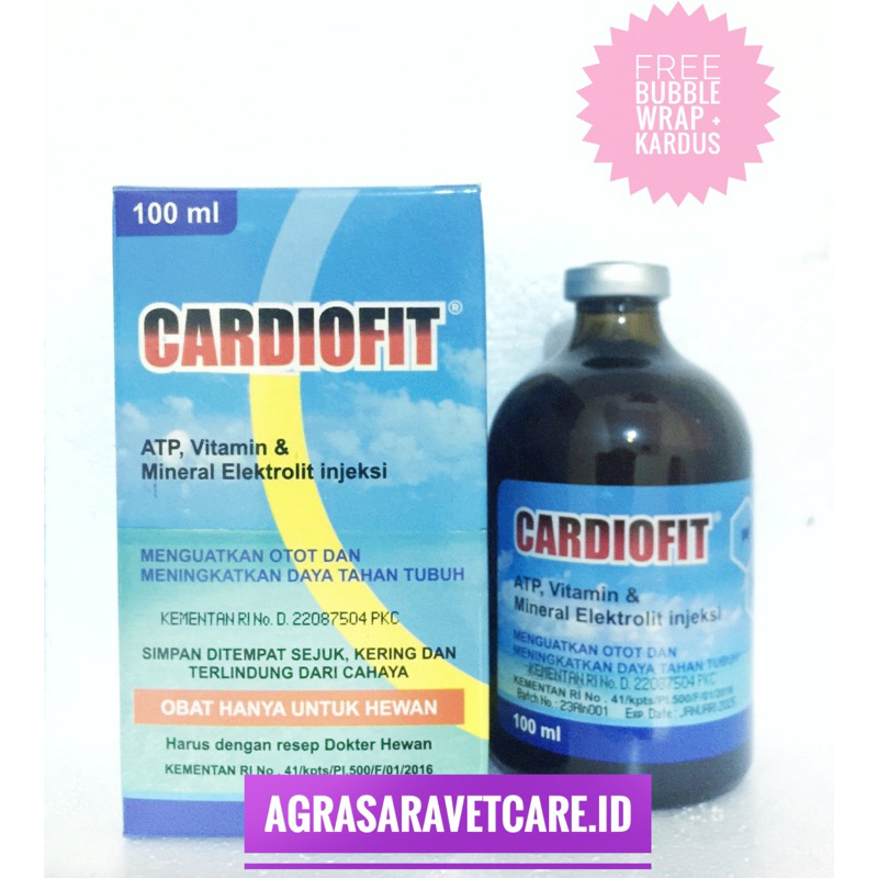 Jual CARDIOFIT 100 ml - ATP, dextrose, mineral injek hewan ternak ...