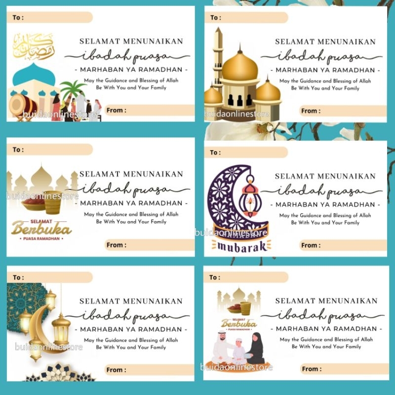 Jual Kartu Ucapan Selamat Menunaikan Ibadah Puasa Marhaban Ya Ramadhan