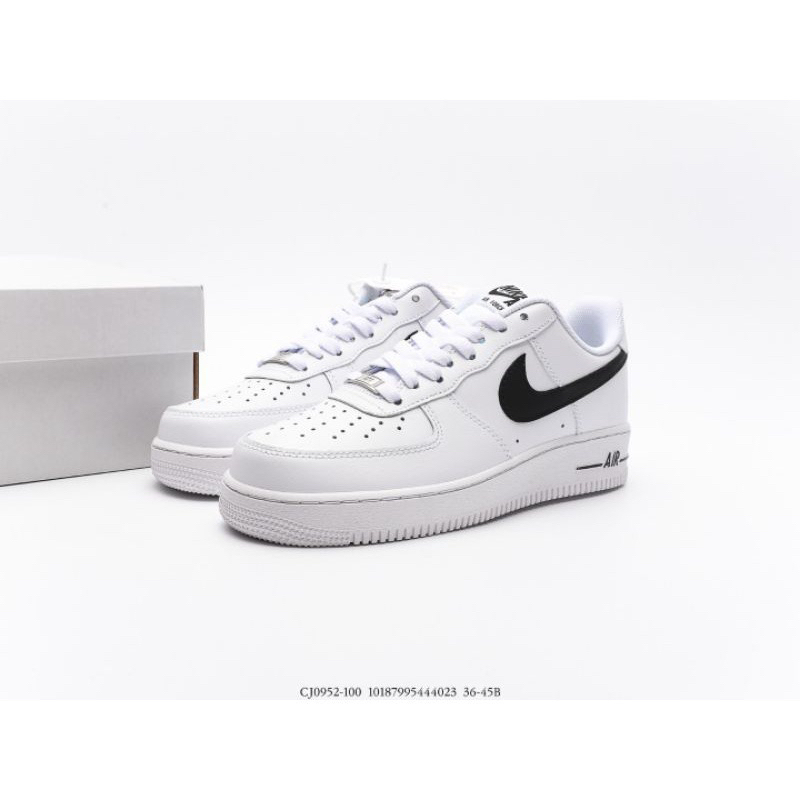 nike white & black air force 1 an20 trainers youth