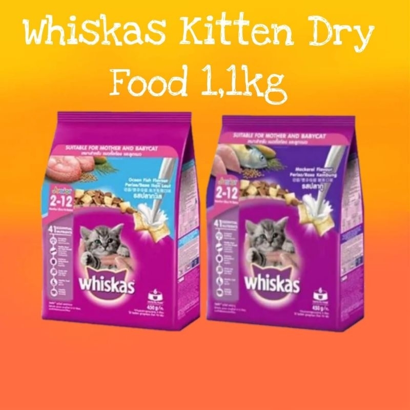 Jual WHISKAS KITTEN DRY FOOD 1,1KG MAKANAN KERING ANAK KUCING Shopee