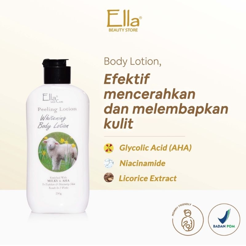 Jual Ella Skincare Handbody Malam Peeling Goat's Lotion Pencerah Ampuh
