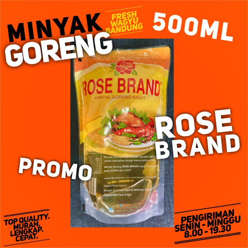 Jual MINYAK GORENG ROSE BRAND Minyak Kelapa Sawit Murah Sehat 500ML