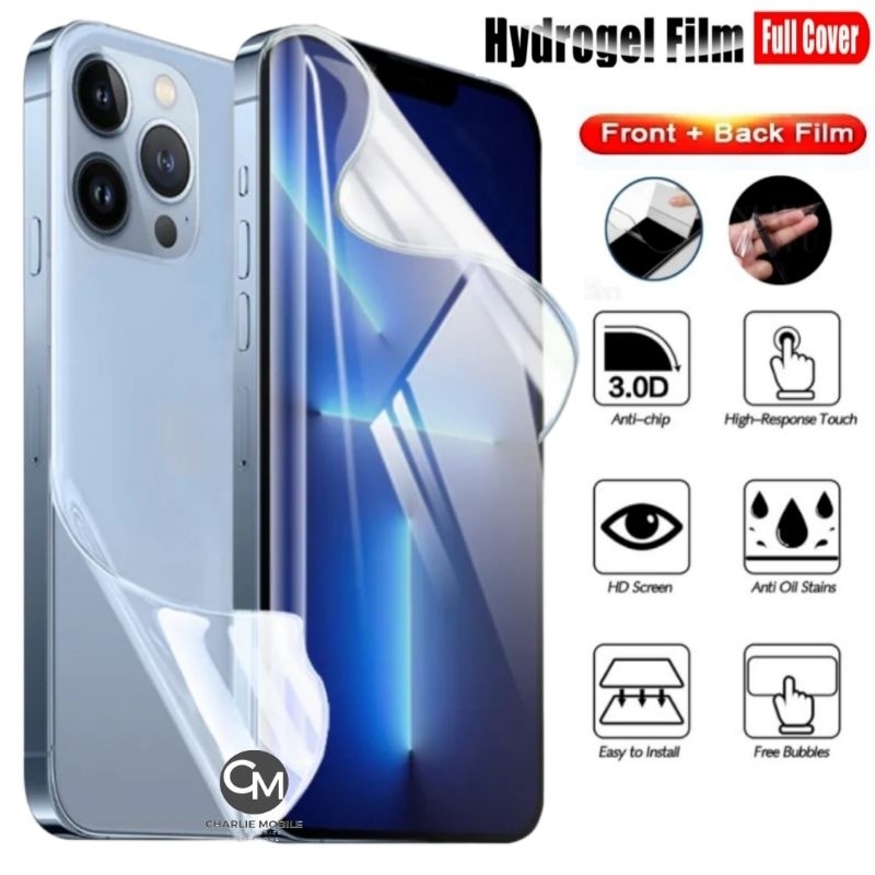 Jual Anti gores Hydrogel jelly screen protector full cover IPHONE X XR