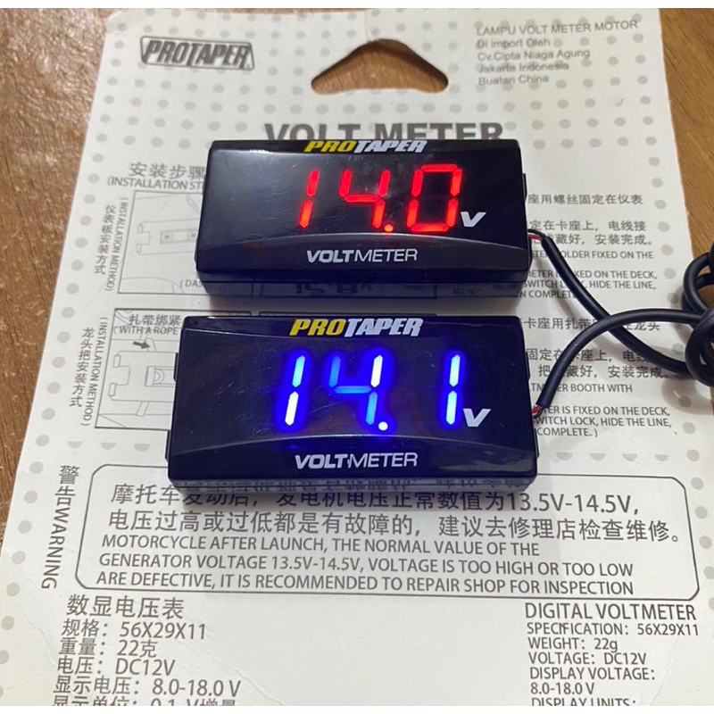 Jual Voltmeter Volt Meter Led Aki ACCU Motor Digital Waterproof