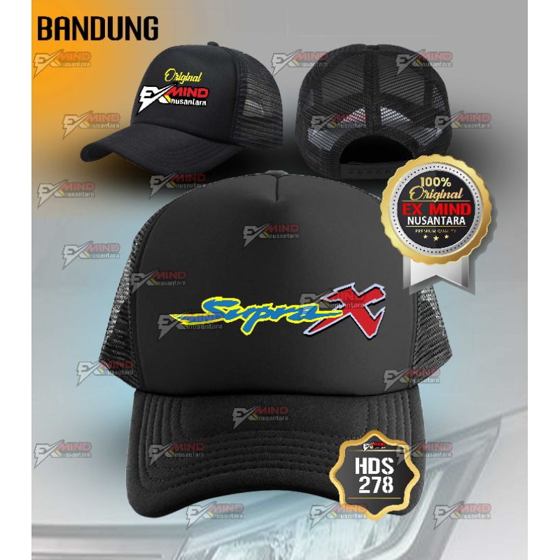 Jual EXMIND BANDUNG Topi Honda Supra X Topi Trucker Jaring Premium ...