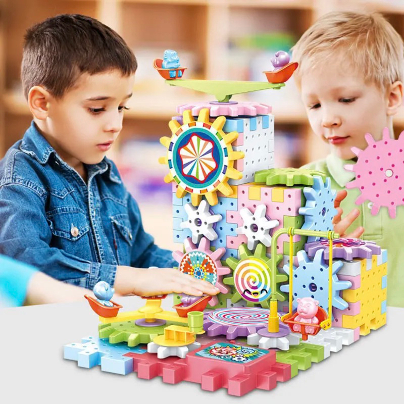 Jual Building Blocks Gears Puzzle Bricks DIY Mainan Susun Blok Putar ...