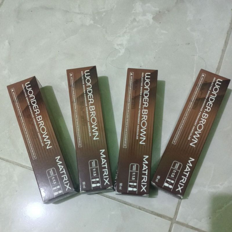 Jual ♥️♥️ Matrix Cat Semir Rambut Wonder Brown WB-7G, WB-7W 90gr ️ ...